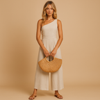 Asymmetrical Evening Jumpsuit for Women | Elegant Design | Chic Formal Outfit for Special Events