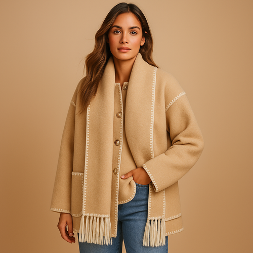 Belted Women's Winter Coat | Warm Fabric | Elegant Design | Ideal for Cold Weather Wear