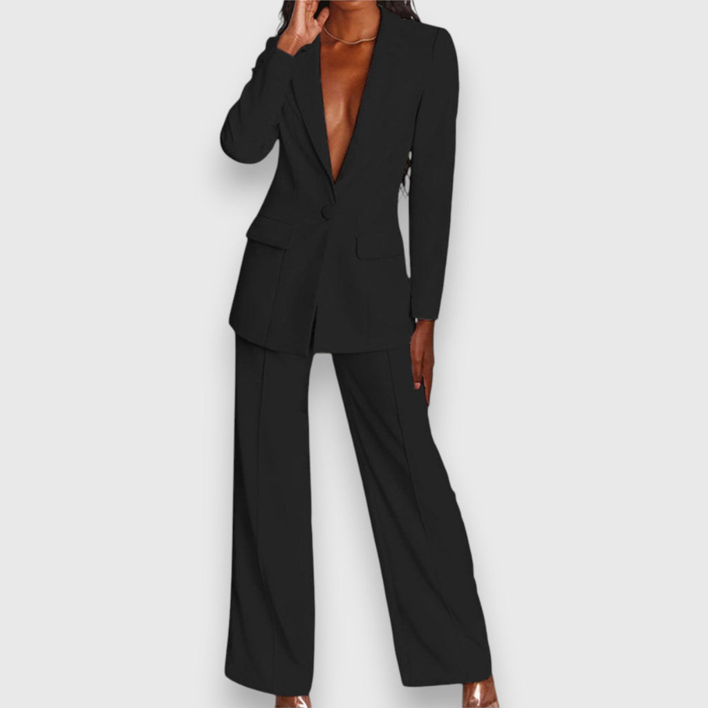 Women's Loungewear Set – Soft Home Wear – Black