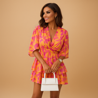 Bohemian Print Mini Dress for Women | Lightweight Fabric | Casual Summer Fashion | Perfect for Beach or Outdoor Events