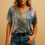 Boho Women's Top | Lightweight Fabric | Casual Everyday Style | Perfect for Warm Weather Wear
