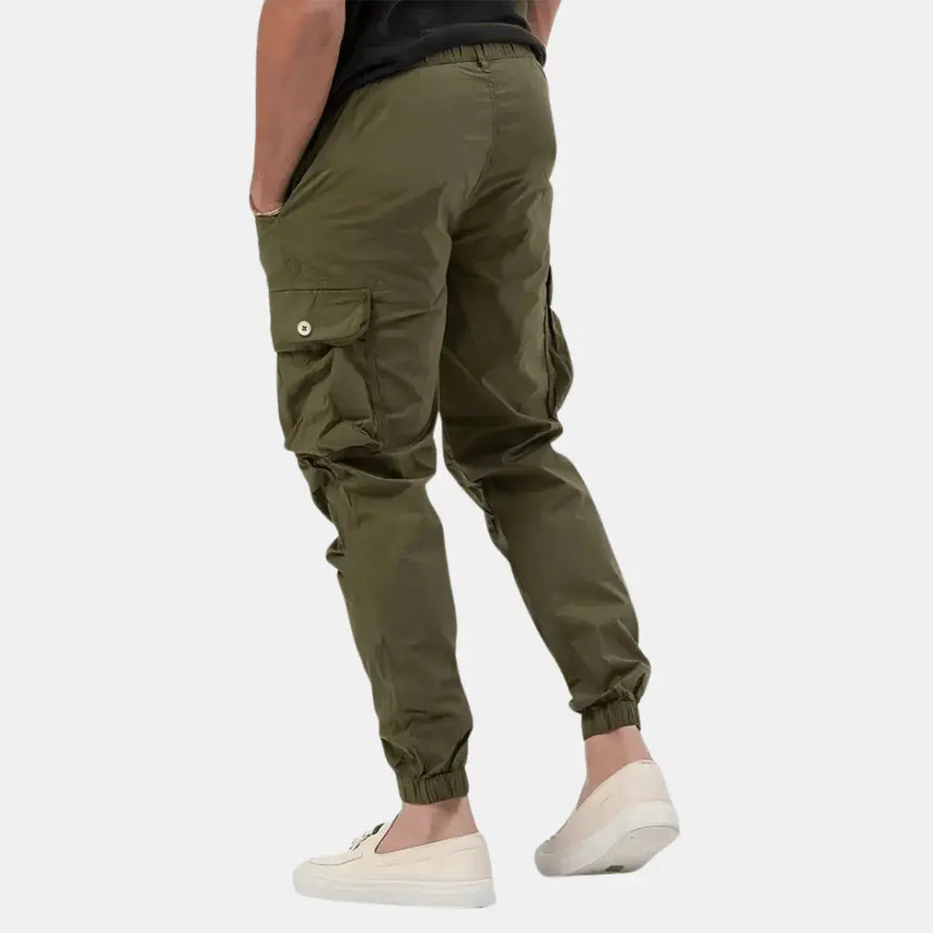 Men's Lightweight Cotton Blend Cargo Joggers | Urban Casual Style