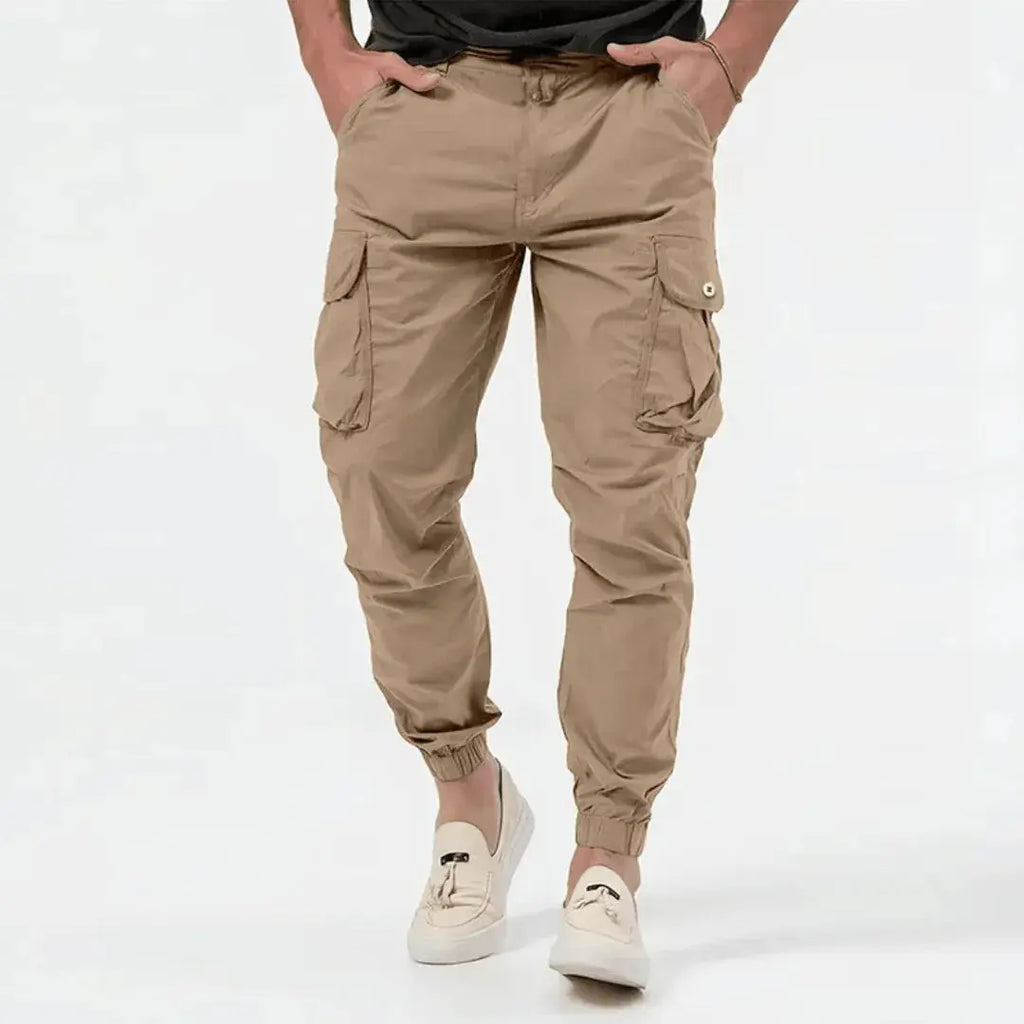 Men's Lightweight Cotton Blend Cargo Joggers | Urban Casual Style