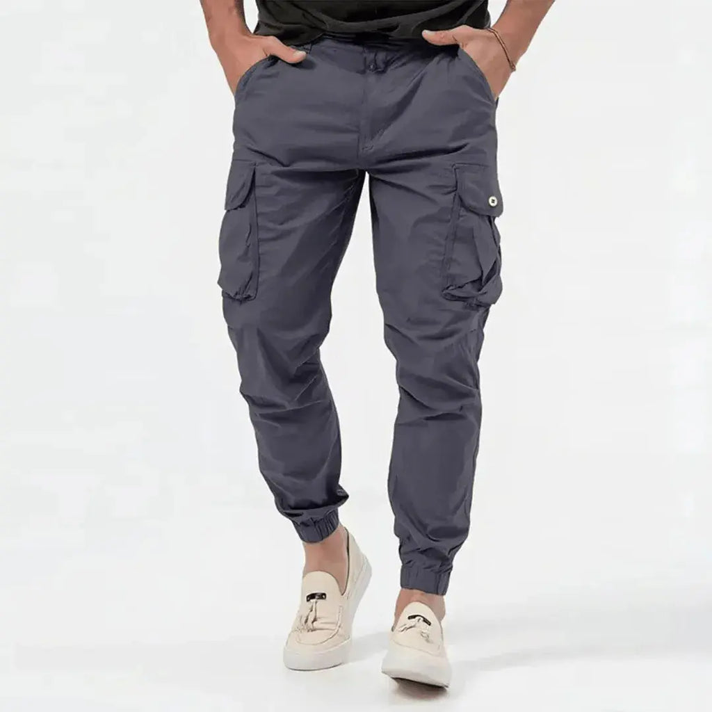 Men's Lightweight Cotton Blend Cargo Joggers | Urban Casual Style