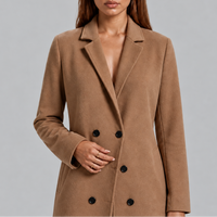 Women's Longline Double-Breasted Winter Coat