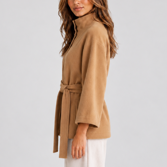 Women's Cape Jacket with Stand Collar