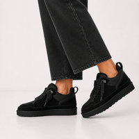 Women's Suede-Look Platform Winter Trainers – Black