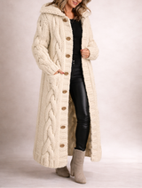 Women's Cozy Maternity Coat with Belly Cover – Everyday & Casual Wear