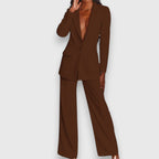 Women's Loungewear Set – Soft Home Wear – Brown