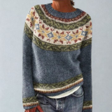 Women's Vintage-Inspired Knit Jumper – Retro Style