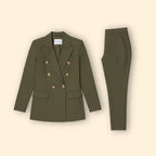 Women's Tailored Blazer & Straight-Leg Trouser Suit