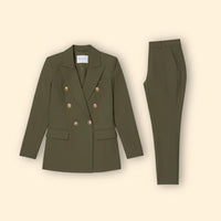 Women's Tailored Blazer & Straight-Leg Trouser Suit