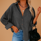Corduroy Knitted Jacket for Women | Casual Fall and Winter Outerwear | Soft and Warm Layering Piece