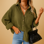 Corduroy Knitted Jacket for Women | Casual Fall and Winter Outerwear | Soft and Warm Layering Piece
