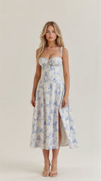 Corset Midi Dress for Women | Elegant Fit | Formal and Special Occasion Wear