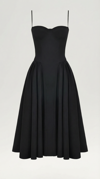 Corset Midi Dress in Elegant Fabric - Perfect for Formal Events and Special Occasions