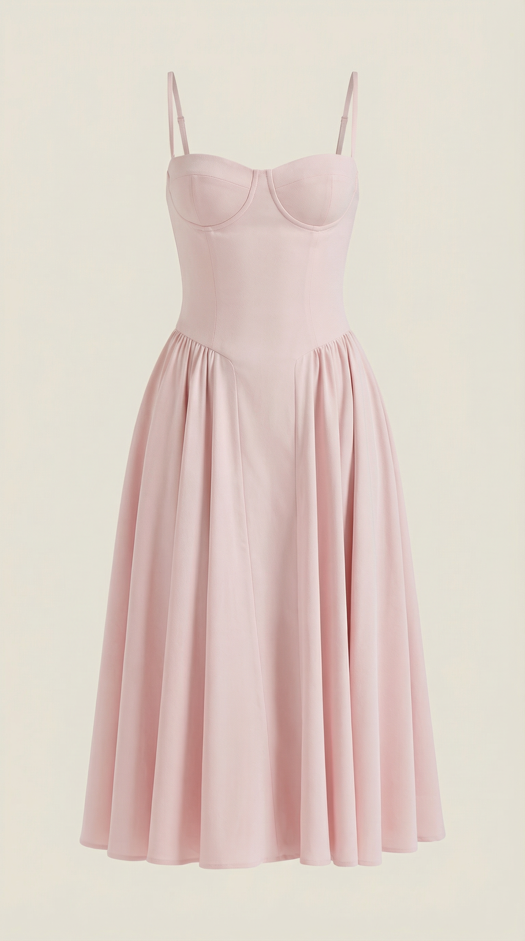 Corset Midi Dress in Elegant Fabric for Formal Events and Special Occasions