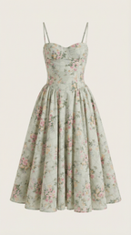 Corset Midi Dress in Stretch Fabric - Elegant Evening Wear for Special Occasions