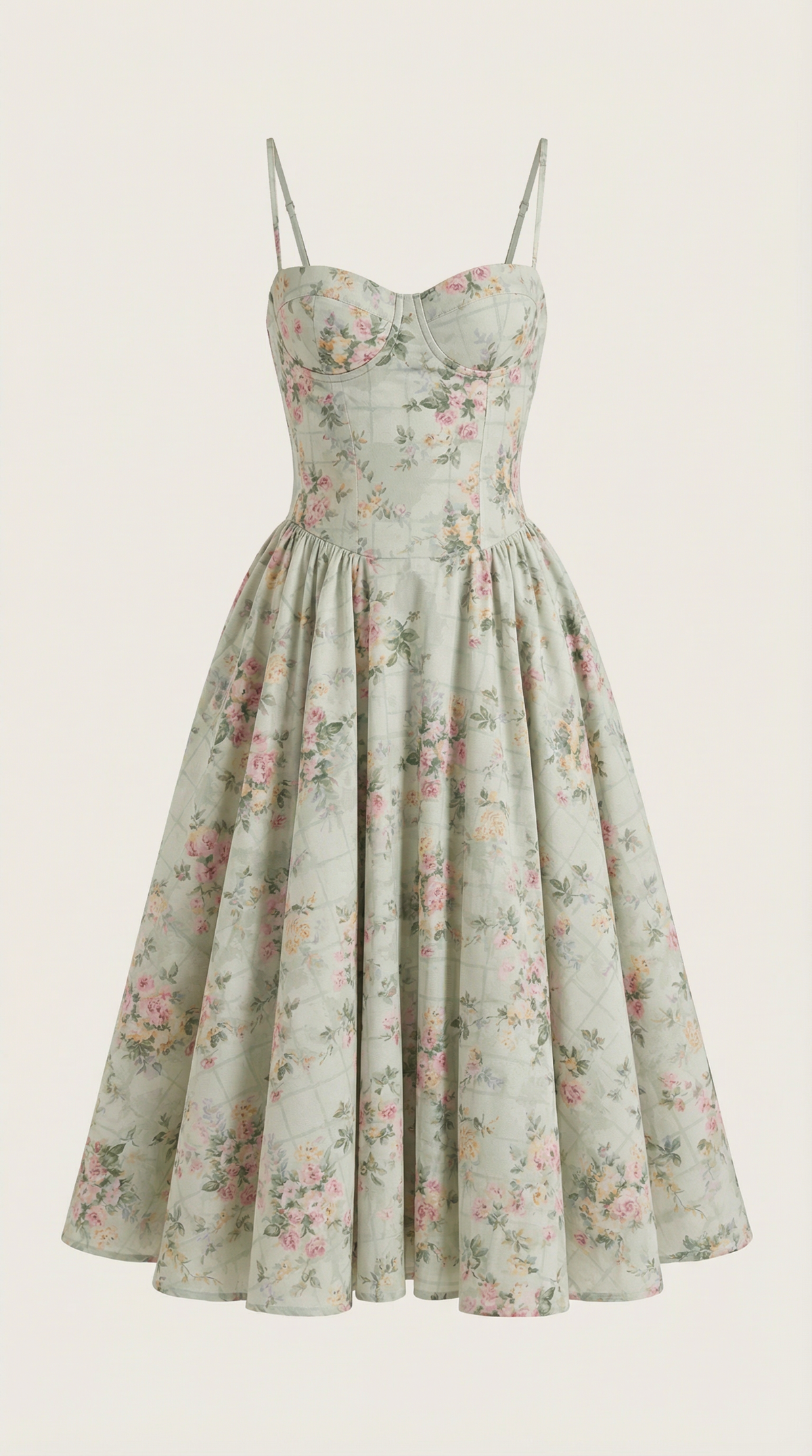 Corset Midi Dress in Stretch Fabric - Elegant Evening Wear for Special Occasions