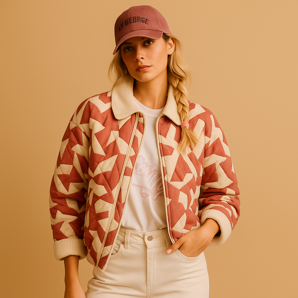Cotton Printed Women's Coat | Casual Outerwear for Everyday Style | Lightweight Design for Versatile Wear