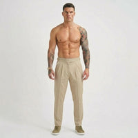 Cream Trousers - Lightweight Fabric, Casual Style, Perfect for Everyday Wear