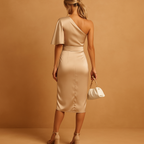 Minimalist Women's Dress in Lightweight Fabric | Versatile Day-to-Night Wear