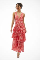 Elegant Spring Maxi Dress for Women | Layered Skirt Design | Perfect for Events
