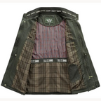 Men's Cotton Cargo Jacket – Stand Collar Utility Jacket