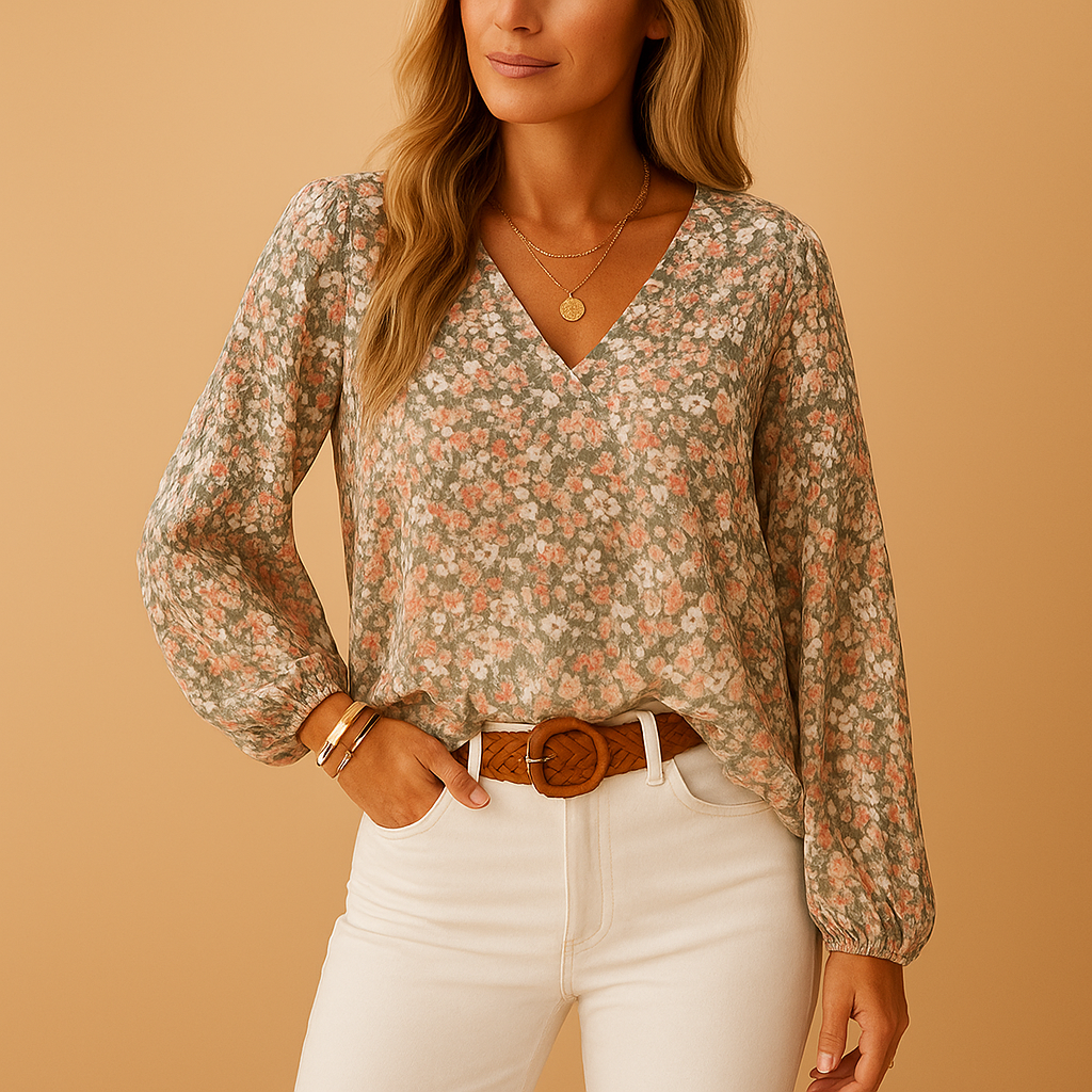 Floral Cotton Summer Blouse for Women | Lightweight Casual Top for Everyday Wear