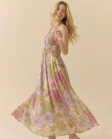 Floral Halter Maxi Dress for Women - Lightweight Beachwear Summer Dress