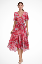 Floral Maxi Summer Dress | Short Sleeve | Lightweight Cotton | Women's Fashion