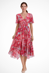 Floral Maxi Summer Dress | Short Sleeve | Lightweight Cotton | Women's Fashion