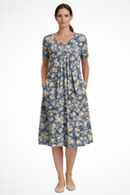 Floral Maxi Summer Dress | Short Sleeve | Perfect for Festive Occasions