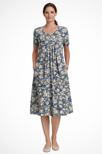Floral Maxi Summer Dress | Short Sleeve | Perfect for Festive Occasions