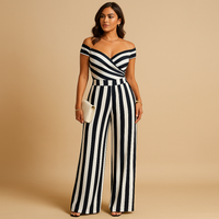 Floral Off-Shoulder Jumpsuit | Lightweight Fabric | Casual Summer Wear | Multiple Sizes Available