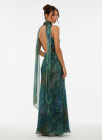 Floral Maxi Dress in Soft Fabric - Monet-Inspired for Summer Parties