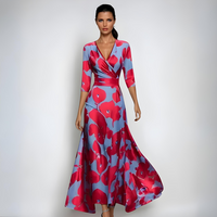 Floral Cotton Short Sleeve Dress - Casual Summer Outfit for Women