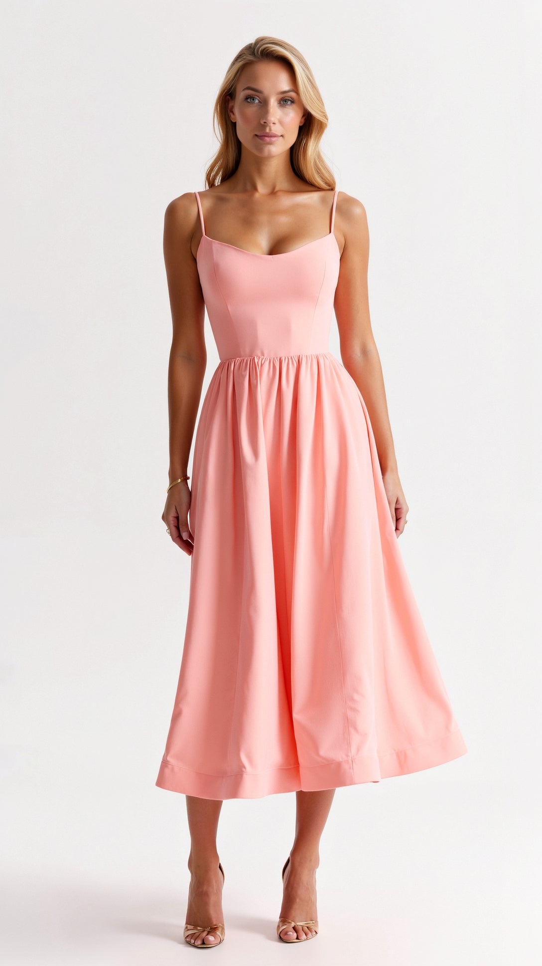 Flowy Midi Dress for Women | Lightweight Fabric | Casual Elegance for Everyday Wear