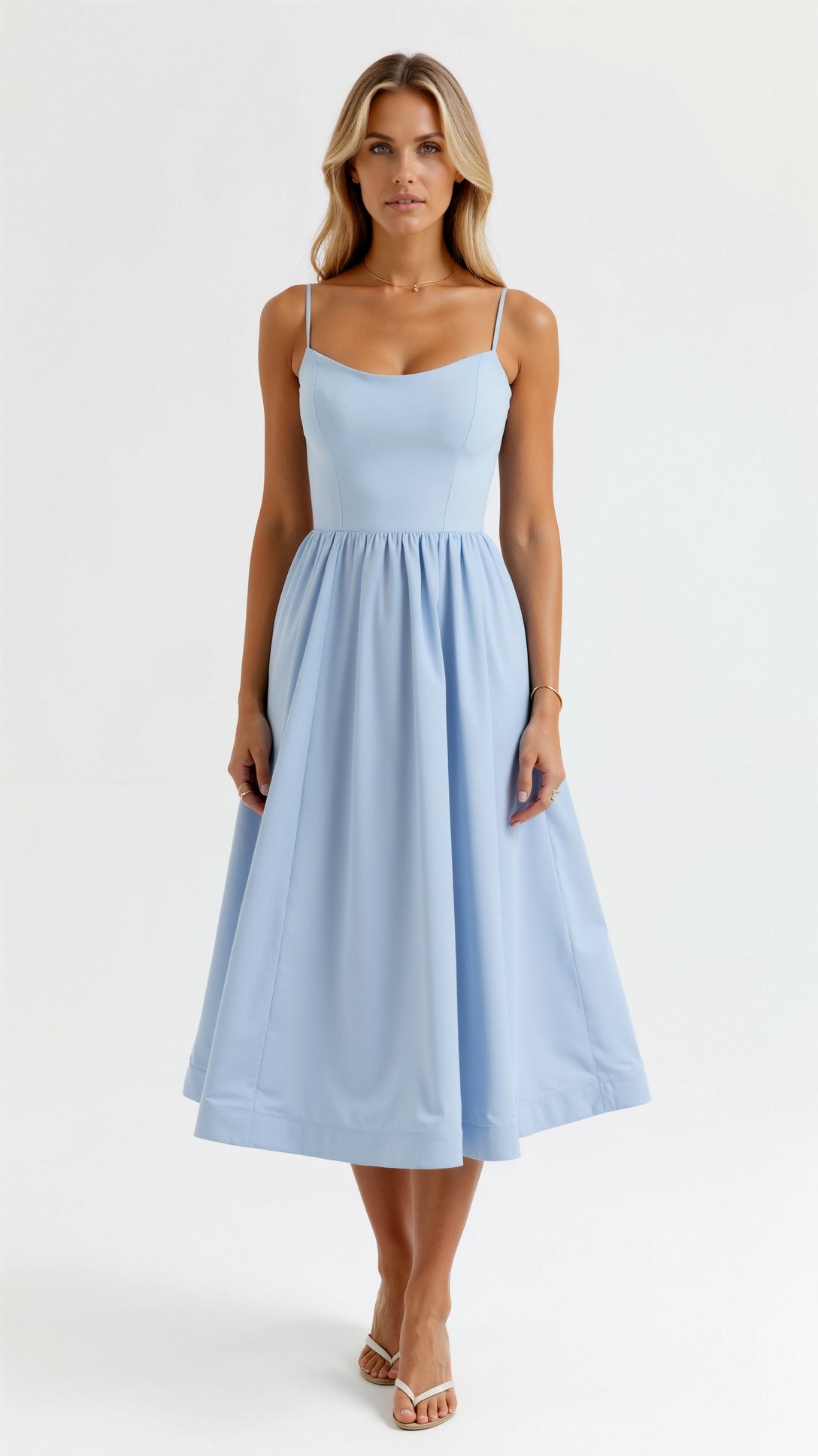 Flowy Midi Dress for Women | Lightweight Fabric | Casual Elegance for Everyday Wear
