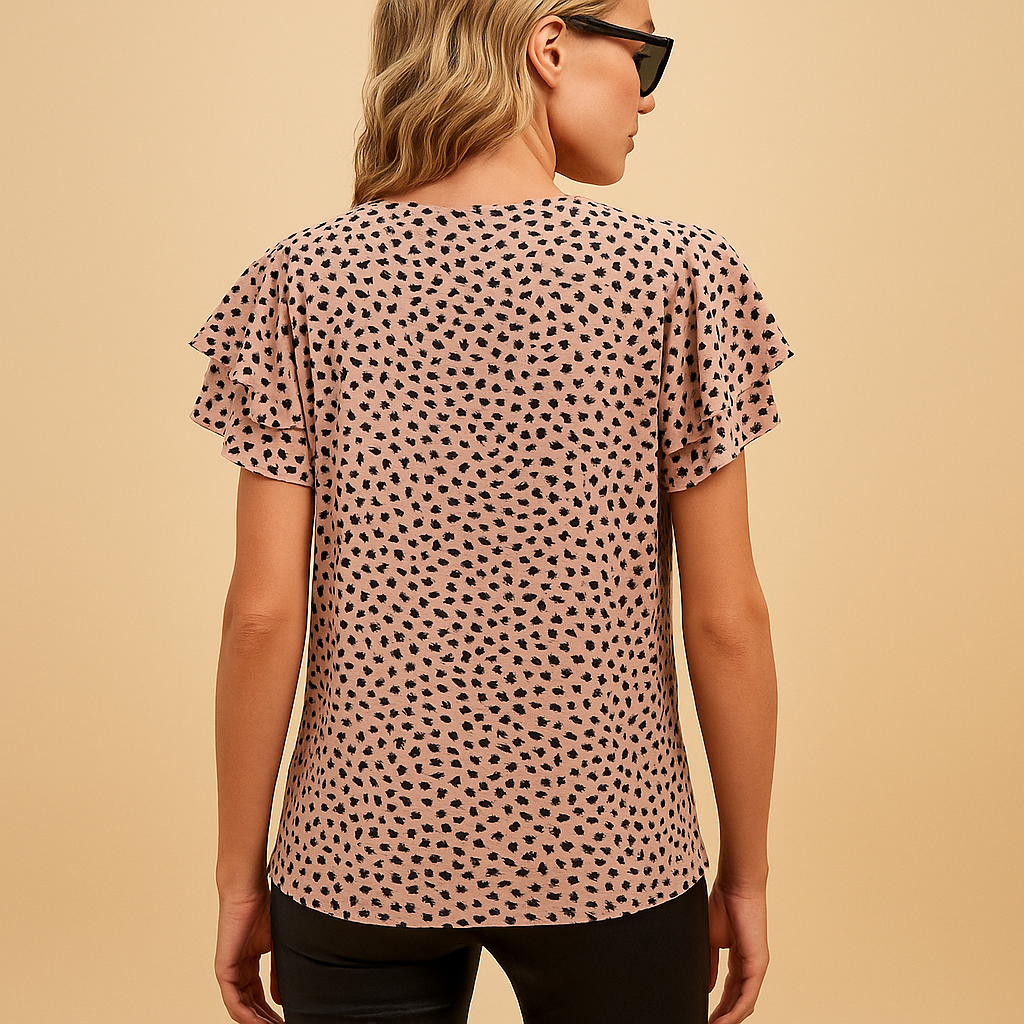Flowy Women's Blouse with Bold Print | Lightweight Casual Top for Everyday Wear