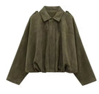 Oversized Pocket Jacket in Suede Style – Casual Wear, Everyday Outfits