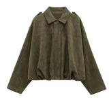 Oversized Pocket Jacket in Suede Style – Casual Wear, Everyday Outfits