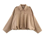 Oversized Pocket Jacket in Suede Style – Casual Wear, Everyday Outfits