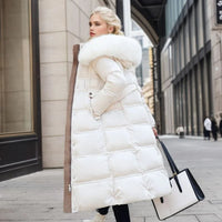 Women's Fur-Hooded Winter Parka – Loose Fit Outdoor Coat