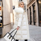 Women's Fur-Hooded Winter Parka – Loose Fit Outdoor Coat