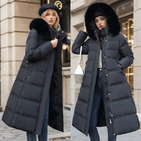 Women's Fur-Hooded Winter Parka – Loose Fit Outdoor Coat