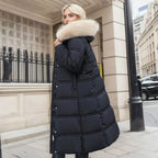 Women's Fur-Hooded Winter Parka – Loose Fit Outdoor Coat