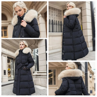 Women's Fur-Hooded Winter Parka – Loose Fit Outdoor Coat