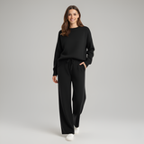 Soft Knit Women's Loungewear Set - Comfortable Casual Outfit for Home Relaxation