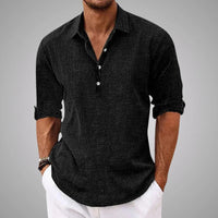 Gideon Casual Button-Up Shirt in Cotton Blend for Everyday Wear
